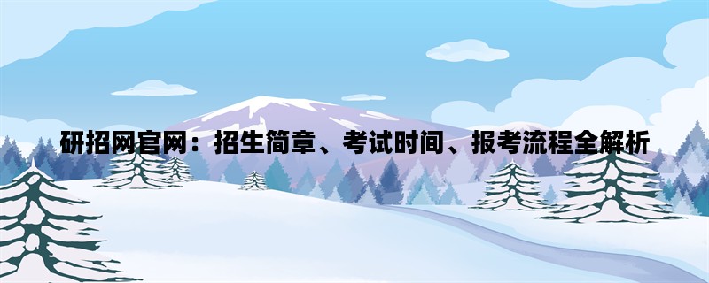 研招网官网：招生简章、