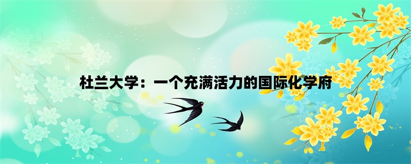 杜兰大学：一个充满活力的国际化学府