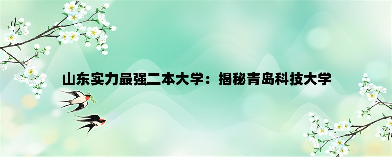 山东实力最强二本大学：揭秘青岛科技大学