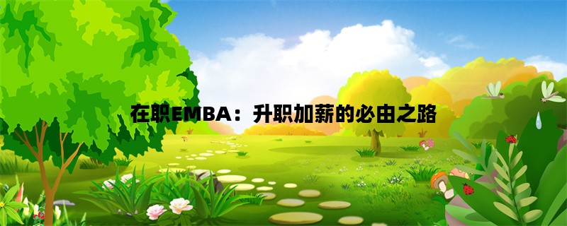 在职EMBA：升职加薪的必