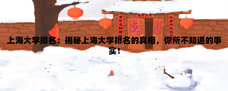 上海大学排名：揭秘上海