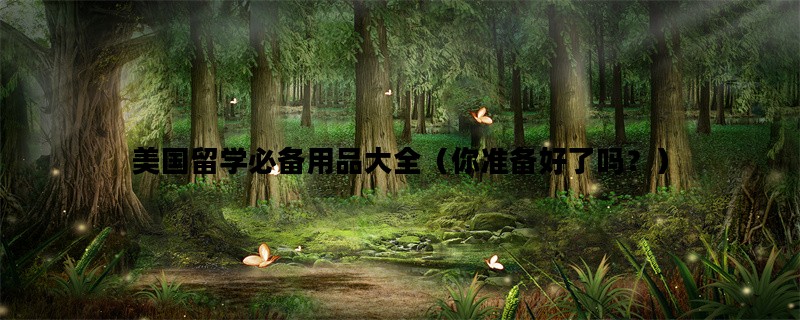 美国留学必备用品大全（