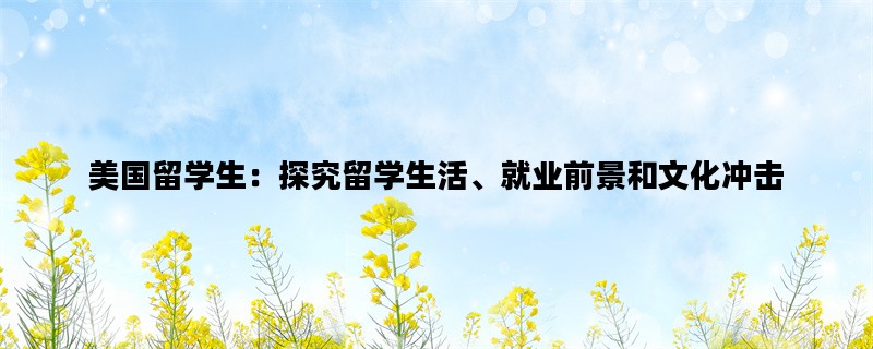 美国留学生：探究留学生
