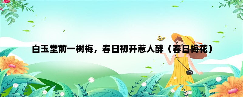 白玉堂前一树梅，春日初开惹人醉（春日梅花）