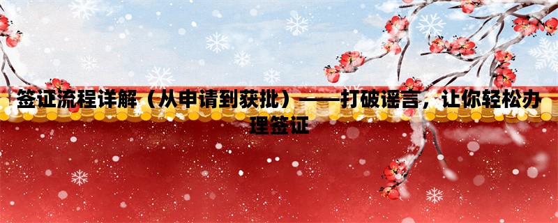 签证流程详解（从申请到