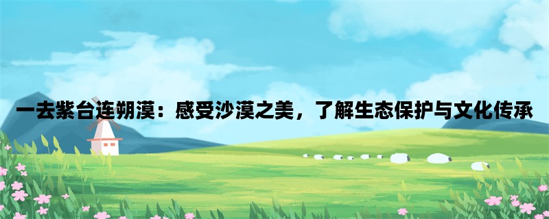 一去紫台连朔漠：感受沙漠之美，了解生态保护与文化传承