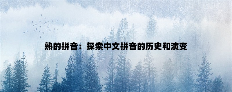 熟的拼音：探索中文拼音的历史和演变
