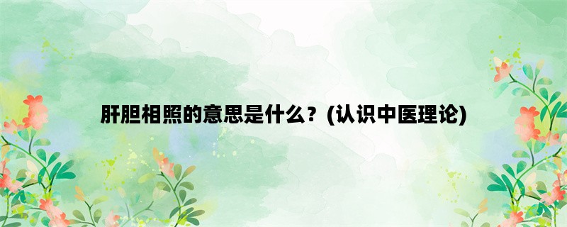肝胆相照的意思是什么？(认识中医理论)