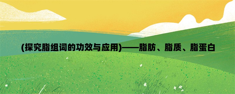 (探究脂组词的功效与应