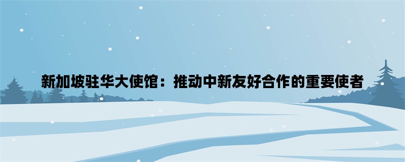 新加坡驻华大使馆：推动中新友好合作的重要使者