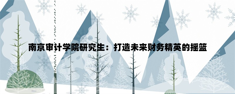 南京审计学院研究生：打