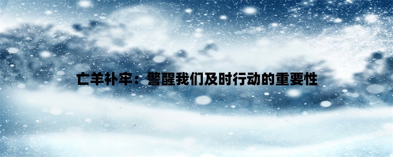 亡羊补牢：警醒我们及时行动的重要性