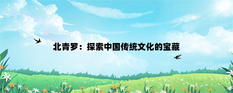 北青罗：探索中国传统文化的宝藏